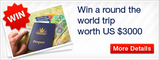 Win a round the world trip worth US 3000