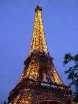 The Eiffel Tower at night